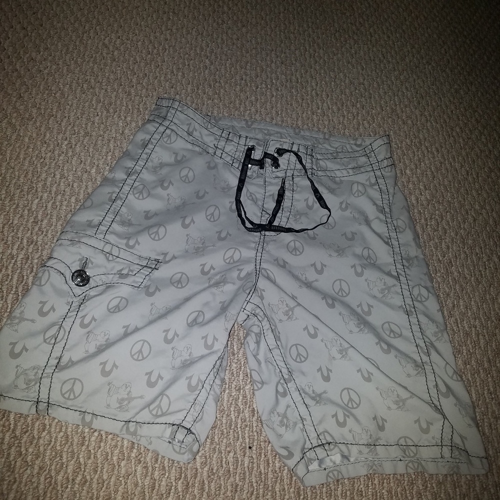 True Religion Designer Swim Trunks Board Shorts 34